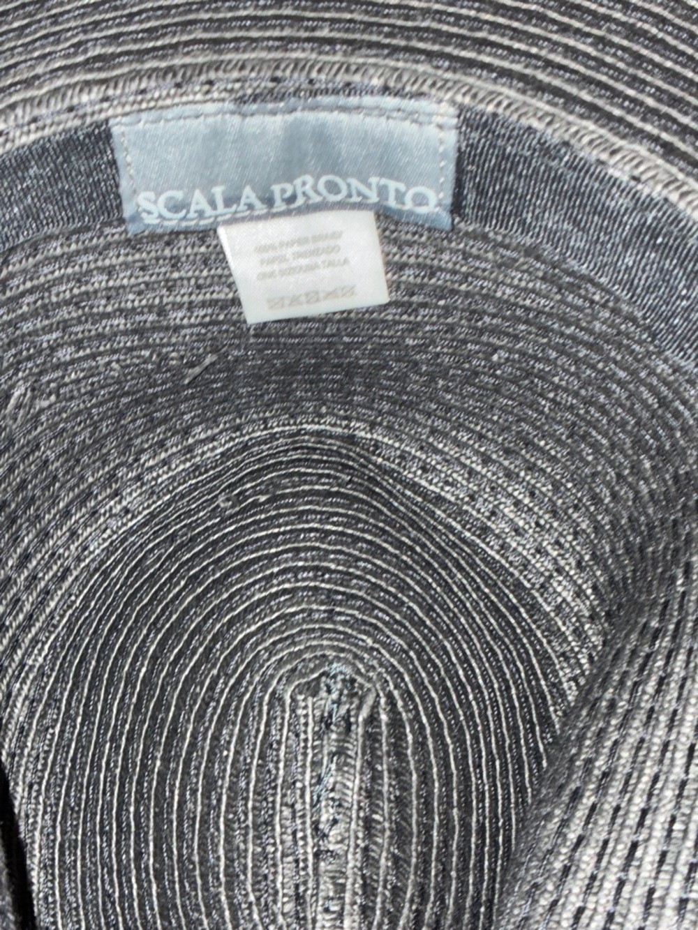 Scala Pronto Black Wide-Brim Woven Sun Hat - Picture 3 of 7